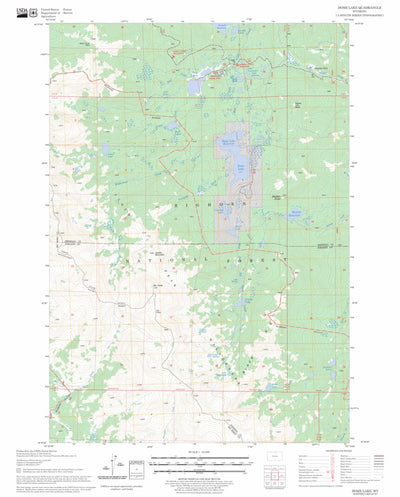 US Forest Service - Topo Dome Lake, WY FSTopo Legacy digital map