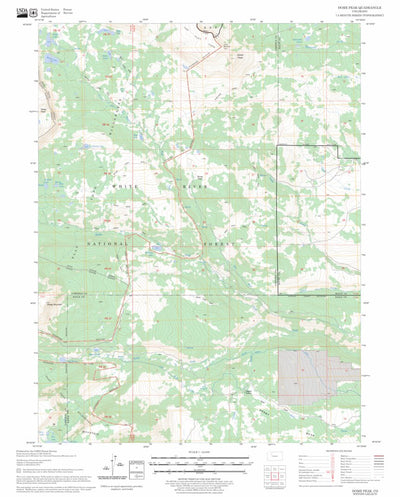 US Forest Service - Topo Dome Peak, CO FSTopo Legacy digital map