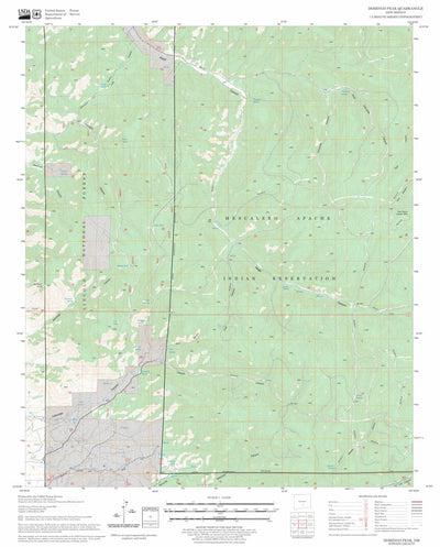 US Forest Service - Topo Domingo Peak, NM FSTopo Legacy digital map