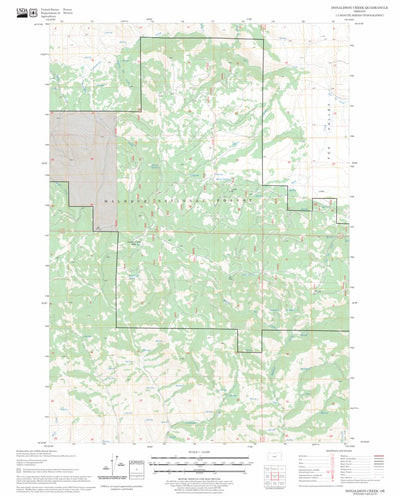 US Forest Service - Topo Donaldson Creek, OR FSTopo Legacy digital map
