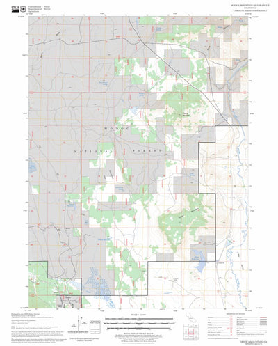 US Forest Service - Topo Donica Mountain, CA FSTopo Legacy digital map