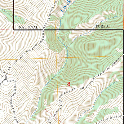 US Forest Service - Topo Donkey Hills NW, ID FSTopo Legacy digital map