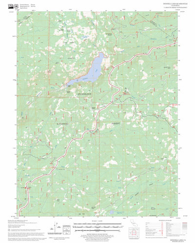 US Forest Service - Topo Donnell Lake, CA FSTopo Legacy digital map