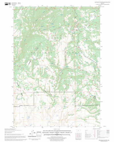 US Forest Service - Topo Donnelly Butte, OR FSTopo Legacy digital map