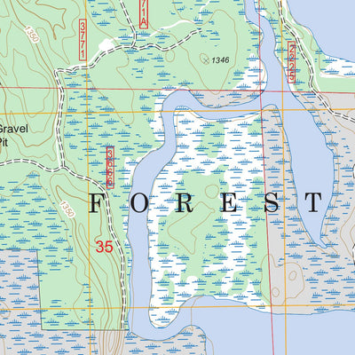 US Forest Service - Topo Dora Lake, MN FSTopo Legacy digital map