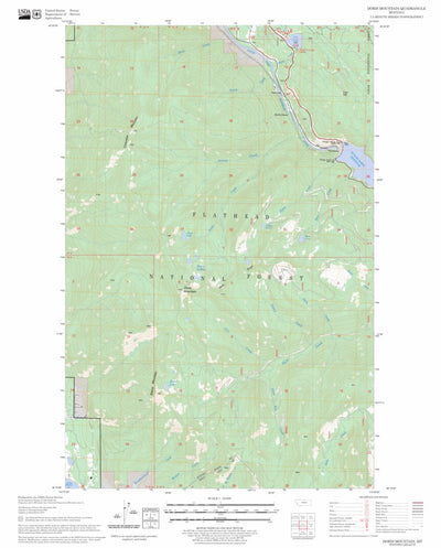 US Forest Service - Topo Doris Mountain, MT FSTopo Legacy digital map