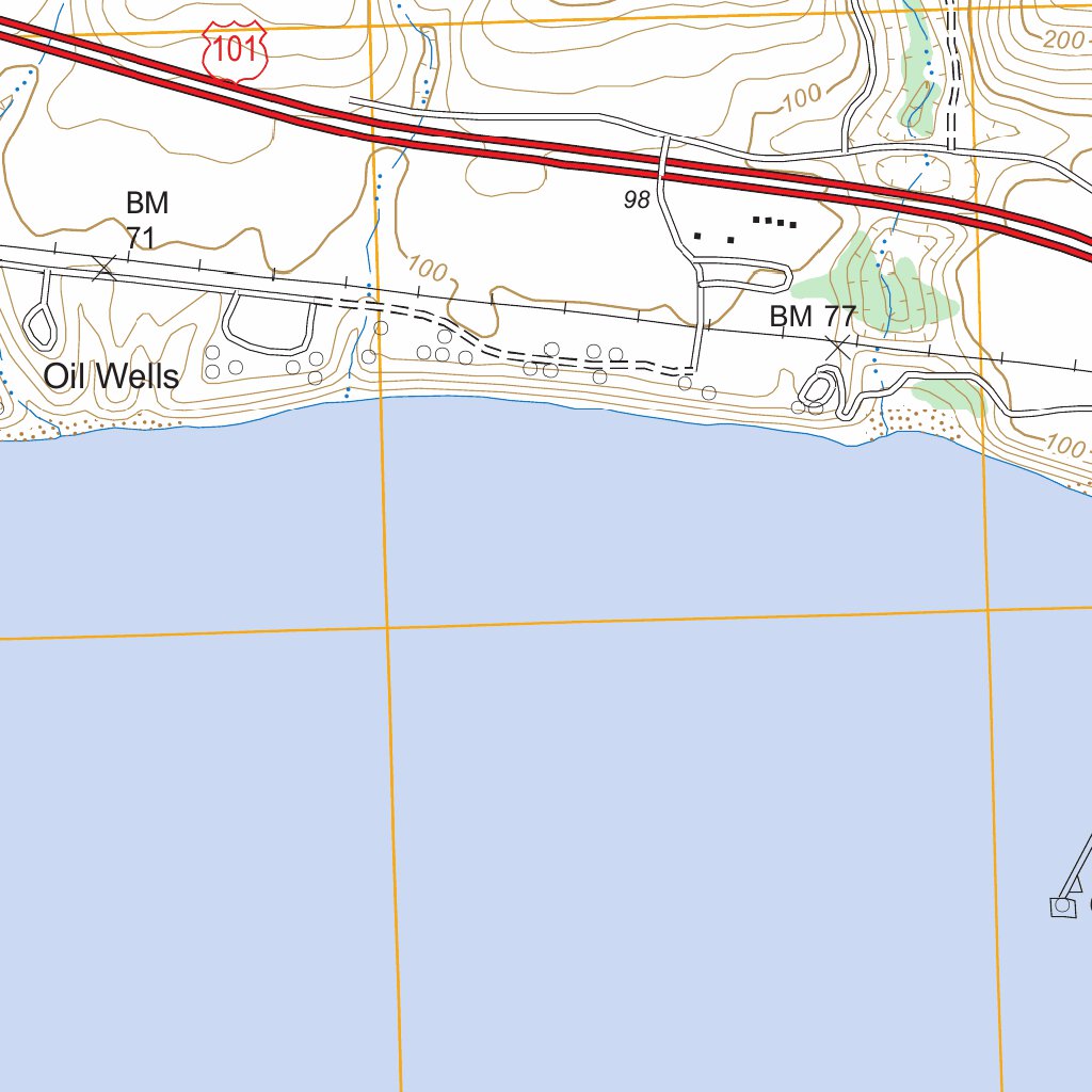 Dos Pueblos Canyon, CA FSTopo Legacy Map by US Forest Service - Topo ...