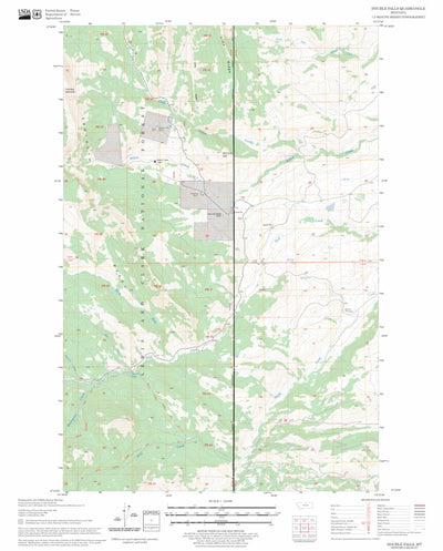 US Forest Service - Topo Double Falls, MT FSTopo Legacy digital map