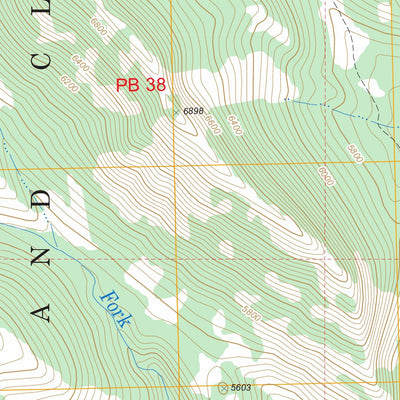 US Forest Service - Topo Double Falls, MT FSTopo Legacy digital map
