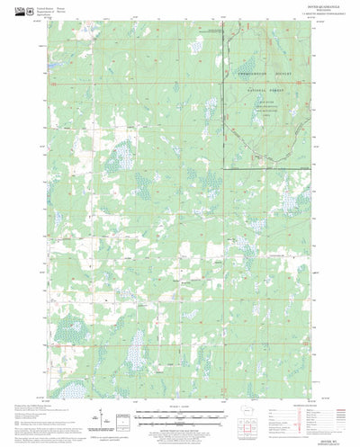 US Forest Service - Topo Dover, WI FSTopo Legacy digital map