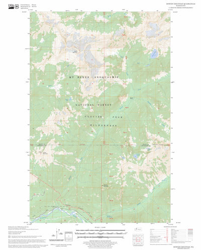 US Forest Service - Topo Downey Mountain, WA FSTopo Legacy digital map