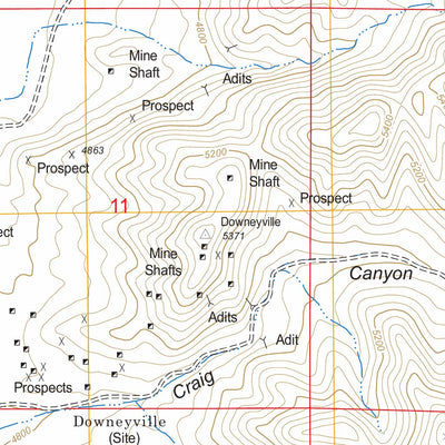 US Forest Service - Topo Downeyville, NV FSTopo Legacy digital map