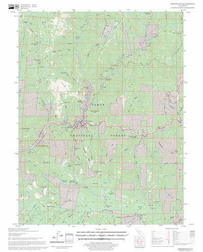 US Forest Service - Topo Downieville, CA FSTopo Legacy digital map