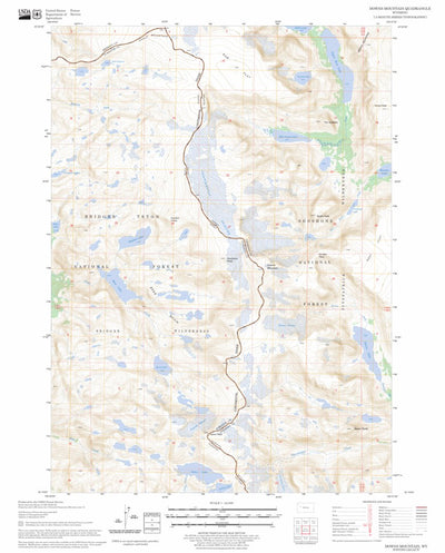 US Forest Service - Topo Downs Mountain, WY FSTopo Legacy digital map
