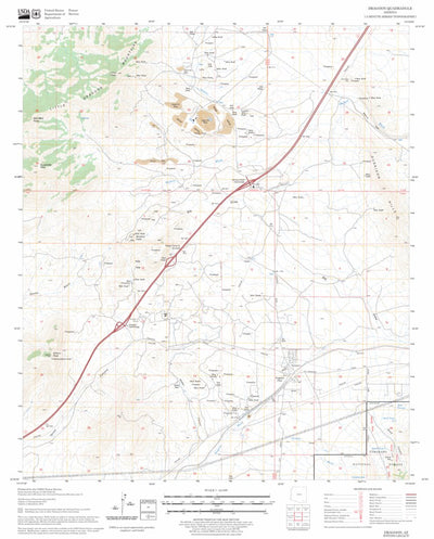 US Forest Service - Topo Dragoon, AZ FSTopo Legacy digital map