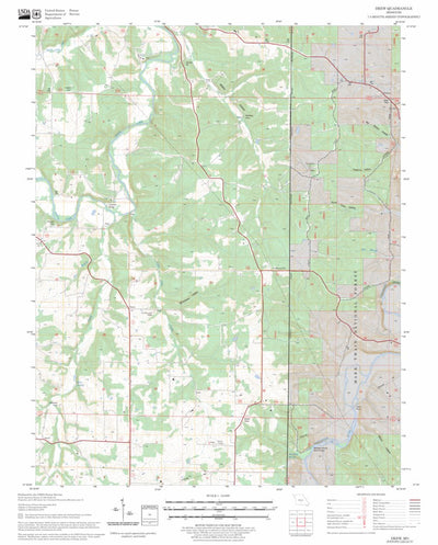 US Forest Service - Topo Drew, MO FSTopo Legacy digital map