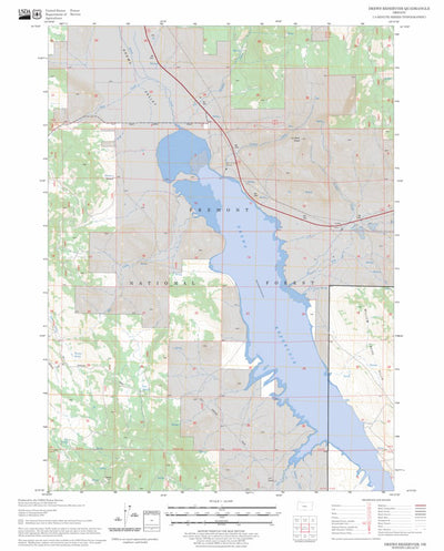 US Forest Service - Topo Drews Reservoir, OR FSTopo Legacy digital map