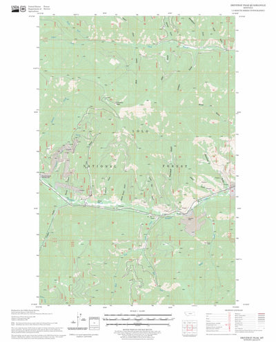 US Forest Service - Topo Driveway Peak, MT FSTopo Legacy digital map