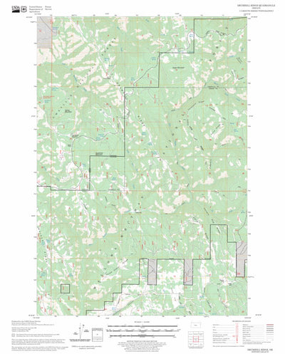 US Forest Service - Topo Drumhill Ridge, OR FSTopo Legacy digital map