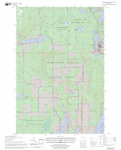 US Forest Service - Topo Drummond, WI FSTopo Legacy digital map