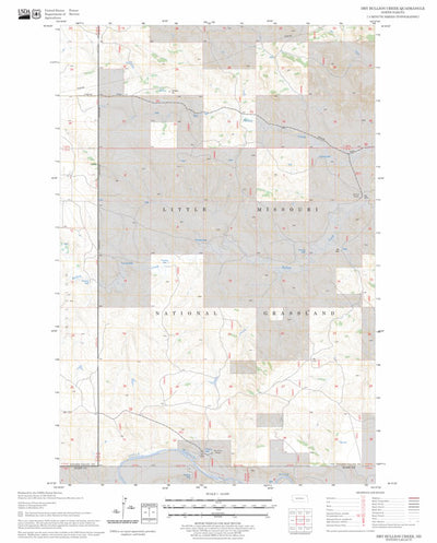 US Forest Service - Topo Dry Bullion Creek, ND FSTopo Legacy digital map