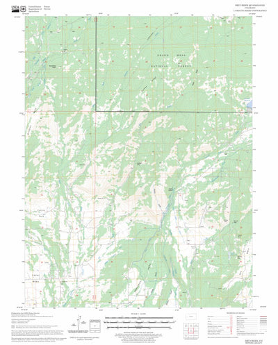 US Forest Service - Topo Dry Creek, CO FSTopo Legacy digital map