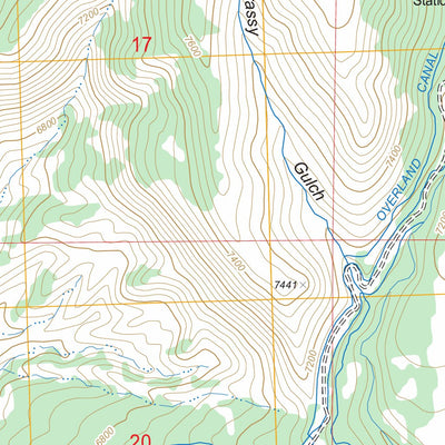 US Forest Service - Topo Dry Creek, CO FSTopo Legacy digital map