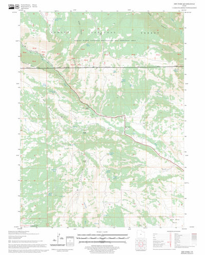 US Forest Service - Topo Dry Fork, UT FSTopo Legacy digital map