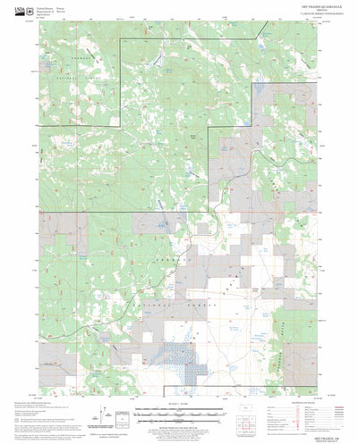 US Forest Service - Topo Dry Prairie, OR FSTopo Legacy digital map
