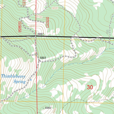 US Forest Service - Topo Dry Prairie, OR FSTopo Legacy digital map