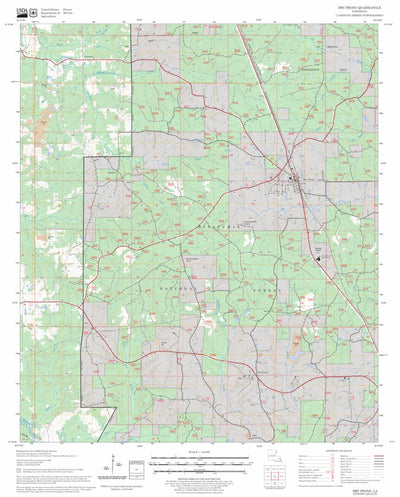 US Forest Service - Topo Dry Prong, LA FSTopo Legacy digital map