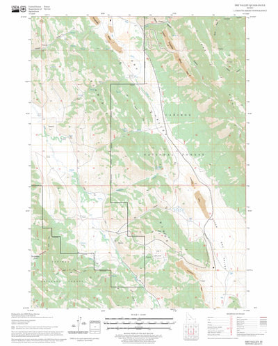 US Forest Service - Topo Dry Valley, ID FSTopo Legacy digital map