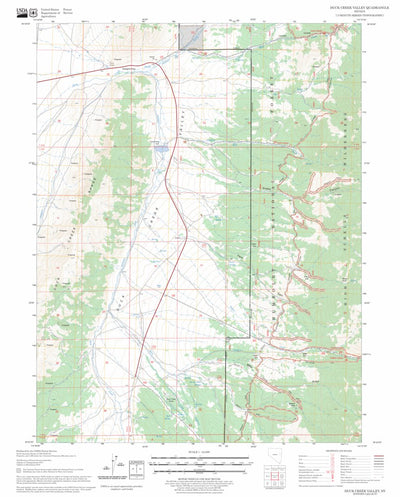 US Forest Service - Topo Duck Creek Valley, NV FSTopo Legacy digital map