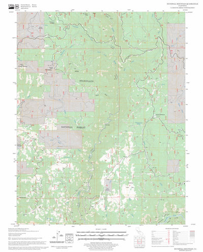 US Forest Service - Topo Duckwall Mountain, CA FSTopo Legacy digital map