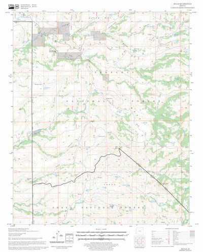 US Forest Service - Topo Dugas, AZ FSTopo Legacy digital map