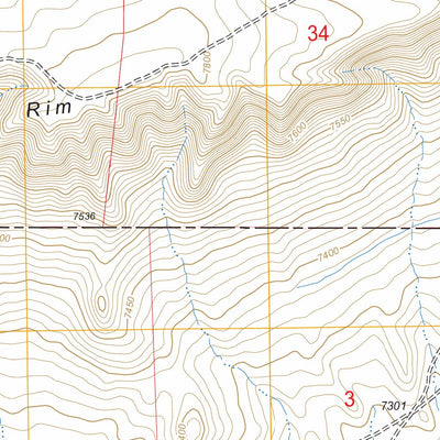 US Forest Service - Topo Dugway Rim, WY FSTopo Legacy digital map