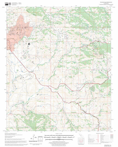 US Forest Service - Topo Dulzura, CA FSTopo Legacy digital map