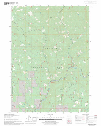 US Forest Service - Topo Dumont Creek, OR FSTopo Legacy digital map
