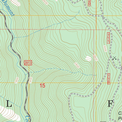 US Forest Service - Topo Dumont Creek, OR FSTopo Legacy digital map