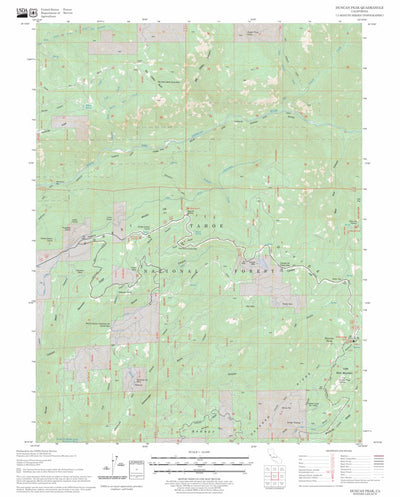 US Forest Service - Topo Duncan Peak, CA FSTopo Legacy digital map