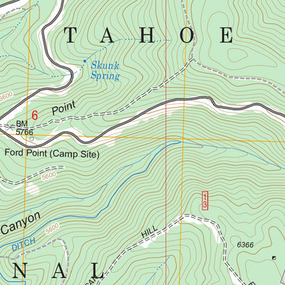 US Forest Service - Topo Duncan Peak, CA FSTopo Legacy digital map