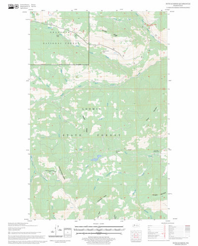 US Forest Service - Topo Duncan Ridge, WA FSTopo Legacy digital map