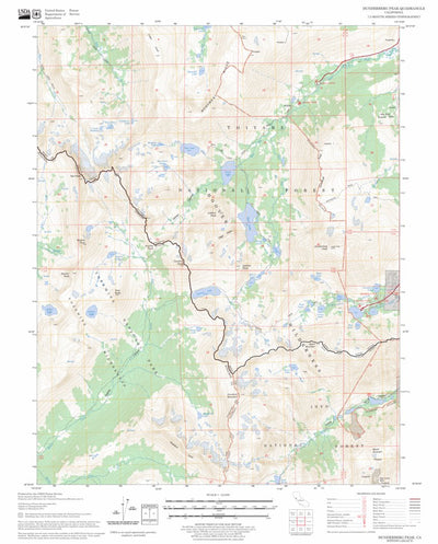 US Forest Service - Topo Dunderberg Peak, CA FSTopo Legacy digital map