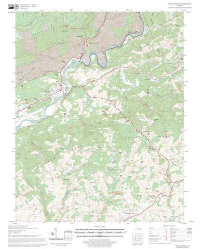 US Forest Service - Topo Dungannon, VA FSTopo Legacy digital map