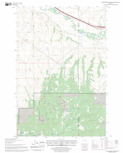 US Forest Service - Topo Dunkleberg Creek, MT FSTopo Legacy digital map