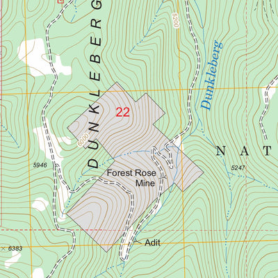 US Forest Service - Topo Dunkleberg Creek, MT FSTopo Legacy digital map