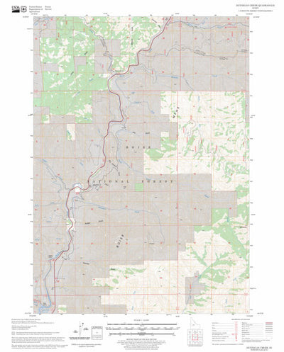 US Forest Service - Topo Dunnigan Creek, ID FSTopo Legacy digital map