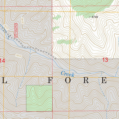 US Forest Service - Topo Dunnigan Creek, ID FSTopo Legacy digital map