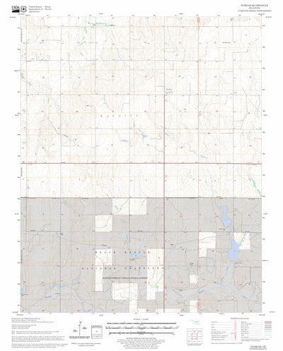 US Forest Service - Topo Durham, OK FSTopo Legacy digital map