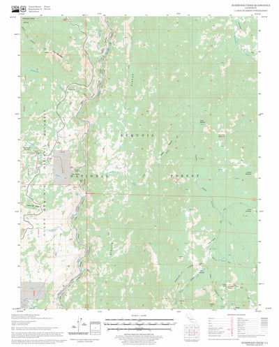 US Forest Service - Topo Durrwood Creek, CA FSTopo Legacy digital map